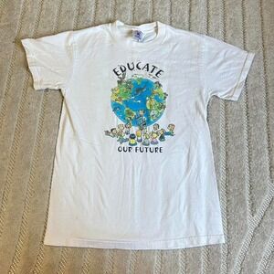 VTG 90s Earth Day Tshirt Size S Retro Education